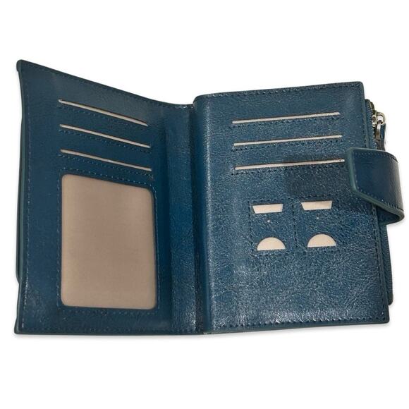 Faux Leather Compact Wallet Billfold Boho Festival Concert Night Out Colorful - Picture 6 of 9